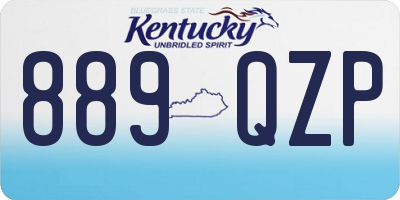 KY license plate 889QZP