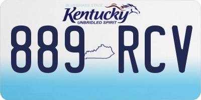 KY license plate 889RCV
