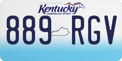 KY license plate 889RGV