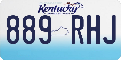 KY license plate 889RHJ
