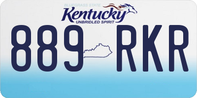 KY license plate 889RKR
