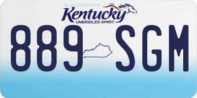 KY license plate 889SGM