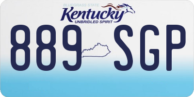 KY license plate 889SGP