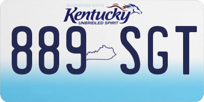KY license plate 889SGT