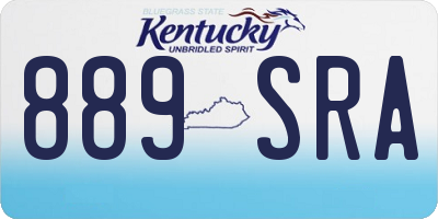 KY license plate 889SRA