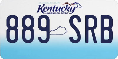 KY license plate 889SRB
