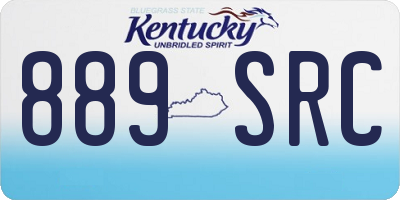 KY license plate 889SRC