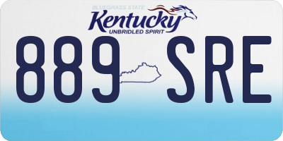 KY license plate 889SRE