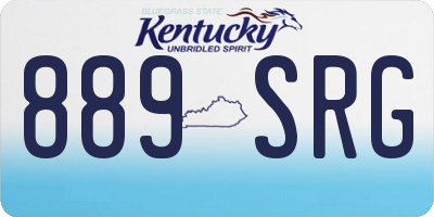 KY license plate 889SRG