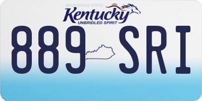 KY license plate 889SRI