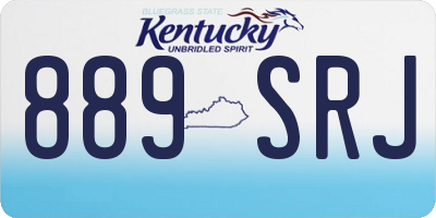 KY license plate 889SRJ