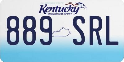 KY license plate 889SRL