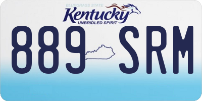 KY license plate 889SRM