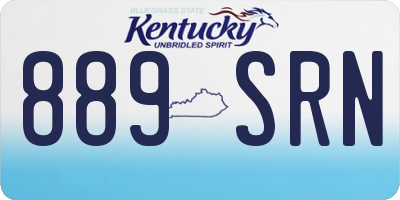 KY license plate 889SRN