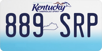 KY license plate 889SRP