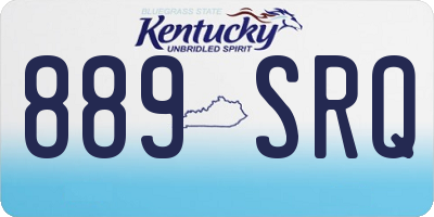 KY license plate 889SRQ