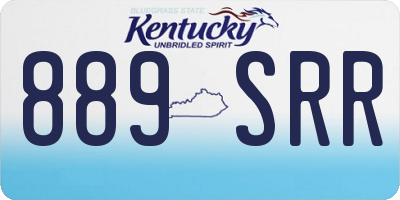 KY license plate 889SRR