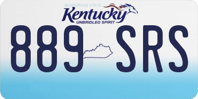 KY license plate 889SRS