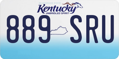 KY license plate 889SRU