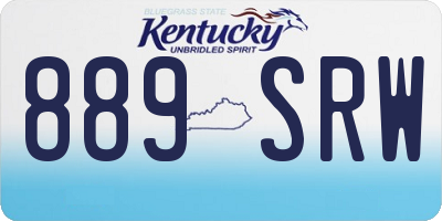 KY license plate 889SRW