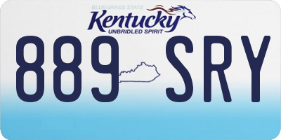 KY license plate 889SRY