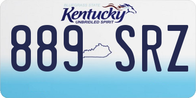 KY license plate 889SRZ