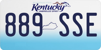 KY license plate 889SSE