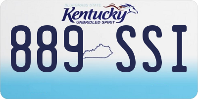 KY license plate 889SSI