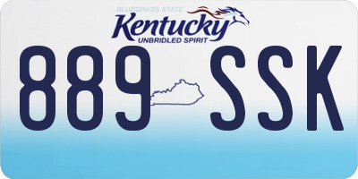 KY license plate 889SSK