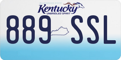 KY license plate 889SSL