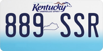 KY license plate 889SSR
