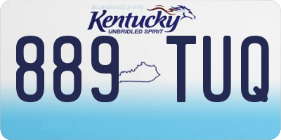 KY license plate 889TUQ