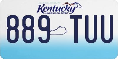 KY license plate 889TUU