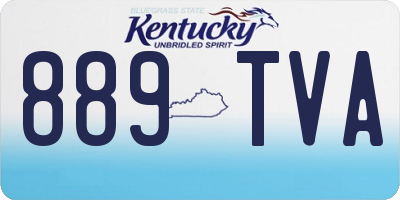 KY license plate 889TVA