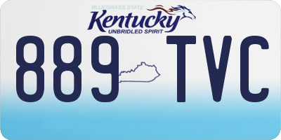 KY license plate 889TVC