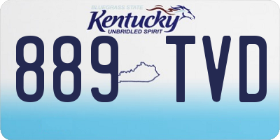KY license plate 889TVD