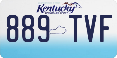 KY license plate 889TVF