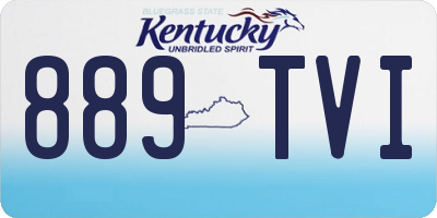 KY license plate 889TVI