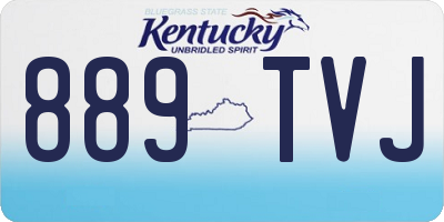 KY license plate 889TVJ