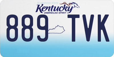 KY license plate 889TVK