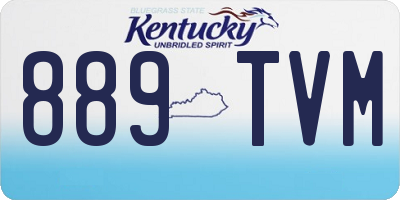 KY license plate 889TVM