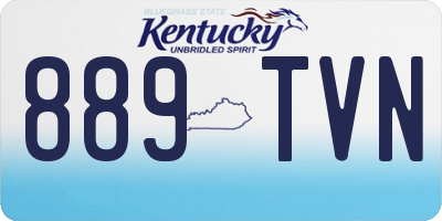 KY license plate 889TVN