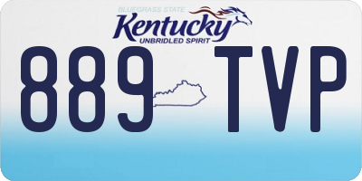 KY license plate 889TVP