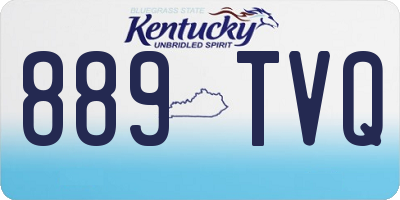 KY license plate 889TVQ