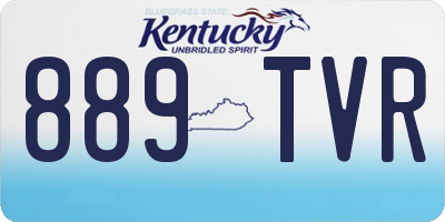 KY license plate 889TVR