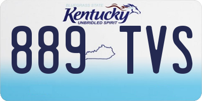 KY license plate 889TVS