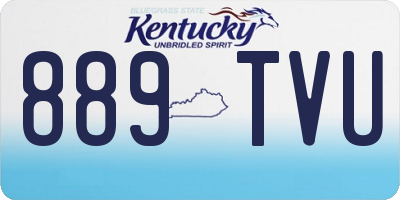 KY license plate 889TVU