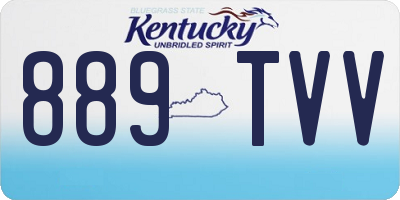 KY license plate 889TVV