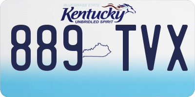 KY license plate 889TVX