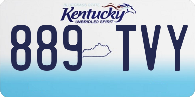 KY license plate 889TVY